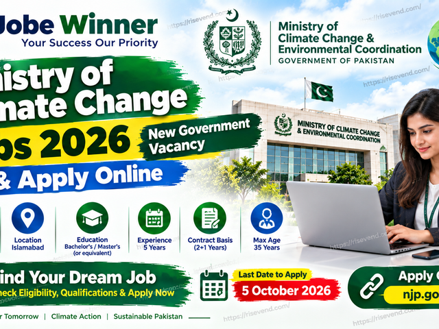 Ministry of Climate Change Jobs 2026 – New Government Vacancy & Apply Online